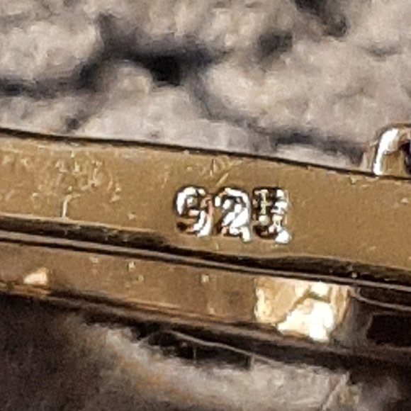 Modern Geometric Amethyst and Opal Earrings - Picture 3 of 3